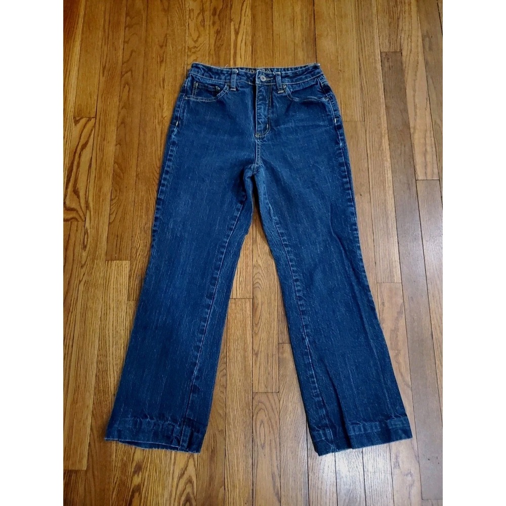 St. Johns Bay Secretly‎ Slender Bootcut Jeans Dark Wash Blue 8S Short Stretch